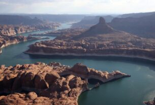 not-only-is-lake-powell’s-water-level-plummeting-because-of-drought,-its-total-capacity-is-shrinking,-too